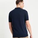 Ben Sherman Vertical Stripe Knitted Polo Shirt DN