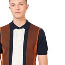 Ben Sherman Vertical Stripe Mod Polo Shirt (Navy)