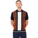 Ben Sherman Vertical Stripe Mod Polo Shirt (Navy)