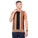 Ben Sherman Vertical Stripe Mod Polo Shirt (Stone)