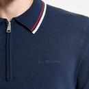 Ben Sherman Signature Knitted Zip Neck Polo Shirt 