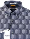 BEN SHERMAN 60s Mod Textured Geo Button Down Shirt