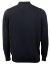 BEN SHERMAN Retro Mod Long Sleeve Knitted Polo (N)