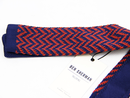BEN SHERMAN Retro 60s Mod Zig Zag Knitted Tie (AS)