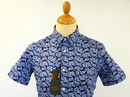 BEN SHERMAN Retro 60s Mod S/S Floral Paisley Shirt