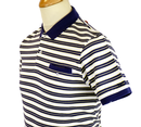 Stripe Pique BEN SHERMAN Retro Mod Pocket Polo Top