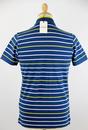 BEN SHERMAN Pique Stripe Retro Mod Polo Shirt (P)