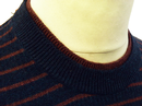 Double Collar BEN SHERMAN Retro Mod Stripe Jumper