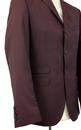 BEN SHERMAN Tailoring Mod 3 Btn Oxblood Tonic Suit