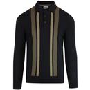 BEN SHERMAN 60's Block Stripe Knitted Mod Polo (B)