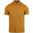 BEN SHERMAN 60s Mod Ribbed Button Up Polo Top (MY)
