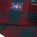 BARACUTA Made in England Mod Check Wool Scarf N/R