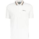 Ben Sherman Mens Mod Collar Interest Polo Shirt in Snow White