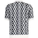 Ben Sherman Knitted Monochrome Tile Resort Shirt 