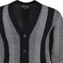 Ben Sherman Retro Knit Jacquard Stripe Cardigan DN