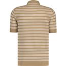 Ben Sherman Jacquard Stripe Knitted Polo Shirt S