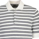 Ben Sherman Jacquard Stripe Knitted Polo Shirt I