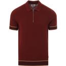 BEN SHERMAN 60s Mod Colour Block Knitted Polo C
