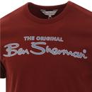 BEN SHERMAN Archive Retro Flock chest logo Tee C