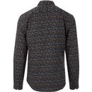 BEN SHERMAN Retro 60's Multi Floral Print Shirt M