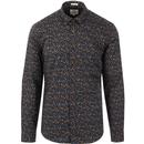 BEN SHERMAN Retro 60's Multi Floral Print Shirt M