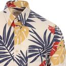 BEN SHERMAN Retro Reverse Palm Print Shirt (Mango)