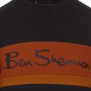 BEN SHERMAN Mens Retro Sports Logo Sweatshirt DN