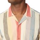 BEN SHERMAN Retro Revere Chambray Stripe SS Shirt