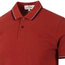 Romford BEN SHERMAN Retro Mod Tipped Polo CINNAMON