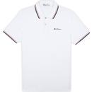 BEN SHERMAN Mod Tipped Signature Polo Top (White)