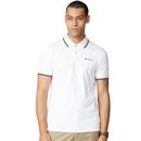 BEN SHERMAN Mod Tipped Signature Polo Top (White)