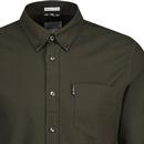 BEN SHERMAN 60s Mod Button Down Oxford Shirt Camo