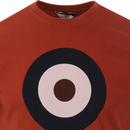 BEN SHERMAN Retro 1960s Mod Target T-shirt (Rust)