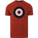 BEN SHERMAN Retro 1960s Mod Target T-shirt (Rust)