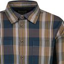 Ben Sherman Retro Cotton Twill Check Overshirt D