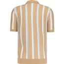 Ben Sherman Vertical Stripe Open Neck Polo Shirt S