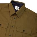 BEN SHERMAN Retro Textured Wool Utility Overshirt