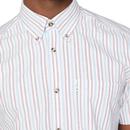BEN SHERMAN Mod Stripe Yarn Dyed Oxford Shirt SKY