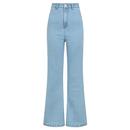 Bright and Beautiful Donna Retro 70s Star Pocket Flared Jeans