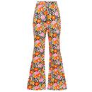 Bright and Beautiful Donna Retro 70s Paradise Bloom Flares