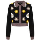 Bright and Beautiful Lucy Bloom Retro Knitted Floral Cardigan