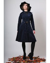 Sage BRIGHT & BEAUTIFUL 60s Mod Belted Cord Coat