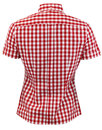 BRUTUS TRIMFIT Women's Mod Gingham Check Shirt RED