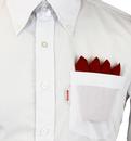 BRUTUS TRIMFIT Mod Solid White Red Label L/S Shirt