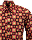 Box Tops CHENASKI Retro 70s Geometric Shirt (B)