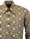 Box Tops CHENASKI Retro 70s Geometric Shirt (C)