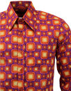 Box Tops CHENASKI Retro 70s Geometric Shirt (V)