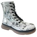 Cipriata Annetta Women's Floral Zip Boots in Grey