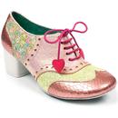Clara Bow POETIC LICENCE Mod Brogue Heels in Pink