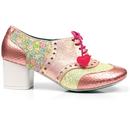 Clara Bow POETIC LICENCE Mod Brogue Heels in Pink